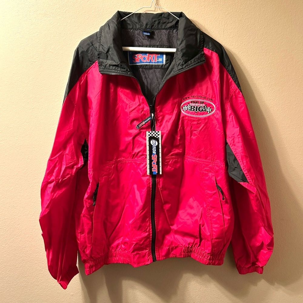 Vintage Dunbrooke Motor Sport Red/Black Windbreaker